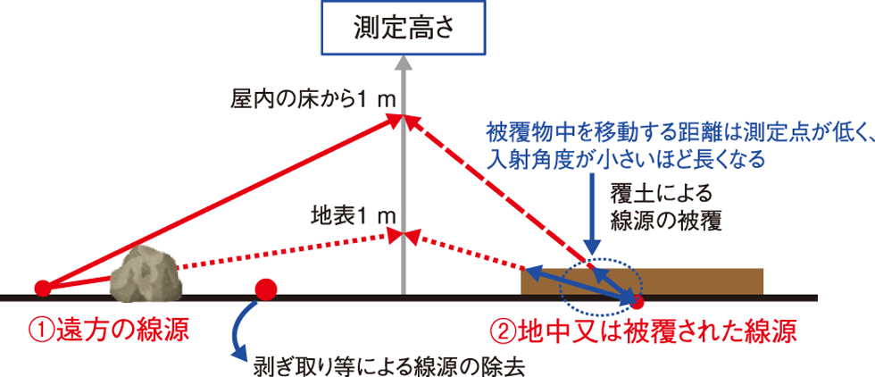 除染による家屋周辺の線源分布の変化