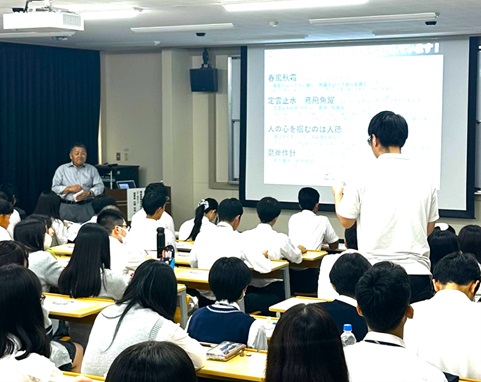 質疑を受ける山崎理事長（ 福島工業高等専門学校F-REIトップセミナー）